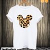 Mickey Mouse Head Leopard T shirt