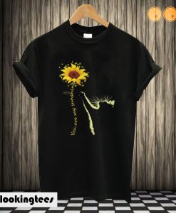 Cat With Sunflower - You Are My Sunshine T shirt