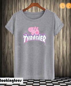 Peppa Pig X Thrasher Parody T shirt