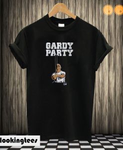 Stand by Brett Gardner with a Gardy Party T shirt