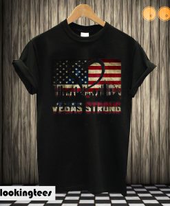 Vegas Strong American Heart Flag Version T shirt