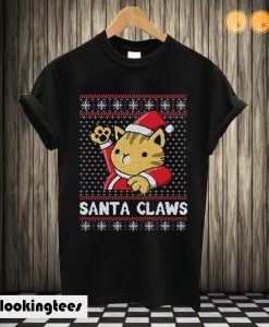 Xmas ugly sweater Cat Santa Claws T shirt