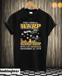 First Annual WKRP Turkey Drop Les Nessman T shirt