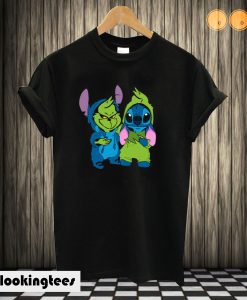 Baby Grinch and Stitch T shirt