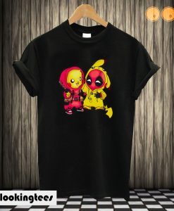 Baby Pokemon Pikachu and Deadpool T shirt