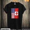 Canadian American Flag T shirt