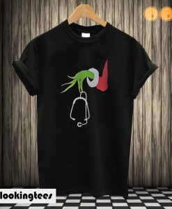 Grinch hand Christmas nurse T shirt