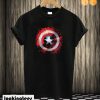 Marvel Avengers Assemble Captain America Art Shield Badge T shirt