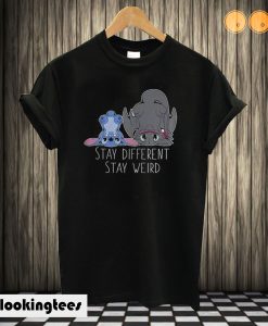 Stay Different Stay Weird Stitch and Night Fury T shirt