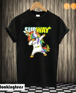 Unicorn Dabbing Subway T shirt