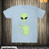 middle finger alien T shirt