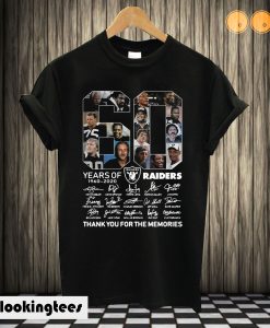 60 Years Of Oakland Raiders 1960-2019 T shirt