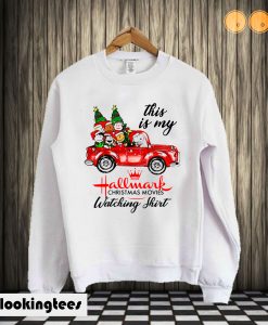 Snoopy This Is My Hallmark Christmas Movie Watching Sweatshirt