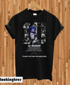 10 Eli Manning New York Giants 2004-2019 Thank You For The Memories T-shirt