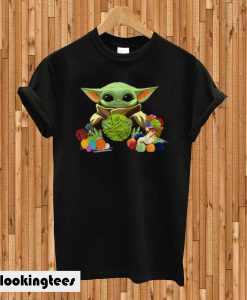 Baby Yoda Hug Yarn T-shirt