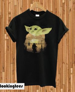 Baby Yoda Sunset T-shirt