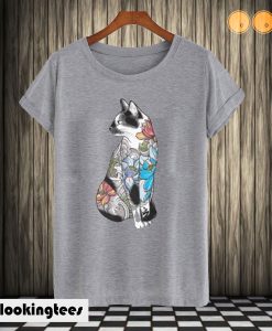 Cat in Lotus Tattoo T-shirt