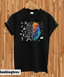 Colorful Brain Science And T-Shirt