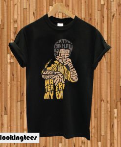 Custom Bruce Lee Word Art Calligram T-shirt