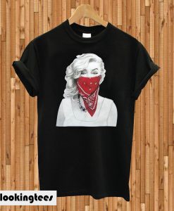 Gangster Marilyn Monroe with Red Bandana Classic Black T-shirt