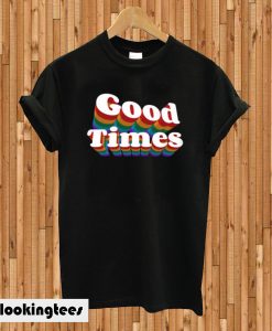 Good Times Rainbow Black T-shirt