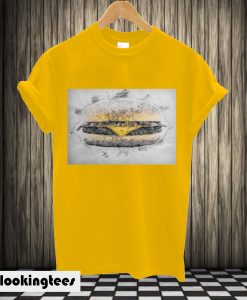 Hamburger Sketch Drawing T-shirt