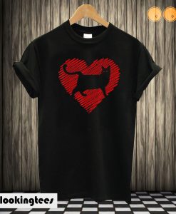 Hearts Cat Valentine's Day T-shirt