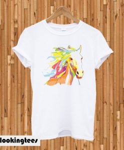 Horse Head Colorful T-shirt