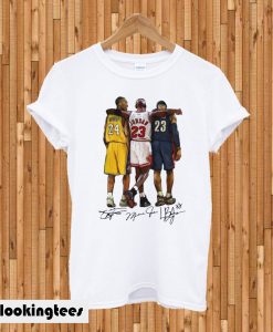 Lebron James Kobe Bryant Michael Jordan Signatures T-shirt