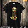 Rainbow Abstraction Melted Rubiks T-shirt