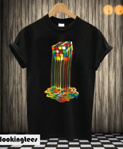 Rainbow Abstraction Melted Rubiks T-shirt