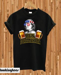 4th of July Beer Drinking Ben Drankin Franklin T-shirt