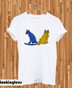 Abba Blue and Yellow Cat T-shirt