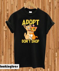 Adopt Don’t Shop Cute Cat & Dog Rescue Adoption T-shirt