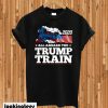 All Aboard The Trump Train 2020 American Flag T-shirt