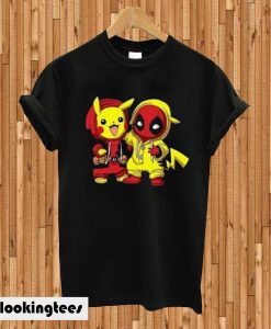 Baby Pikachu Pokemon and Deadpool New T-shirt