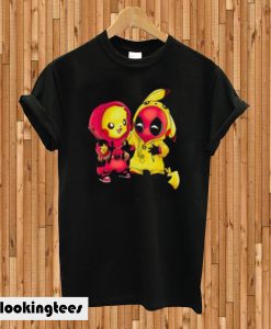 Baby Pikachu Pokemon and Deadpool T-shirt