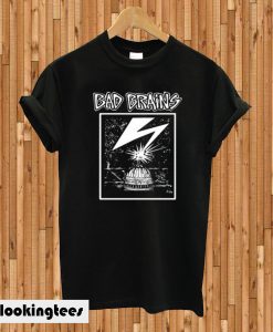 Bad Brains Capitol White On Black T-shirt