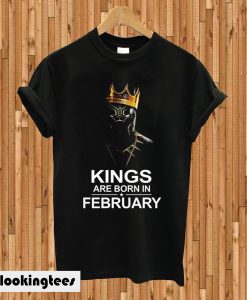 Black Panther Kings Are Born In February T-shirt