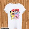 Cartoon portrait illustration of BTS T-shirt