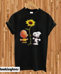 Charlie brown and Snoopy you are my sunshine T-shirt