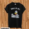 Donald Duck This Is My Happy Face Black T-shirt