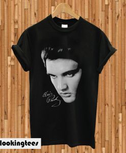 Elvis Presley Shirt Slim Fit Face Black T-shirt