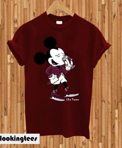 Live Fresh Mickey Maroon T-shirt