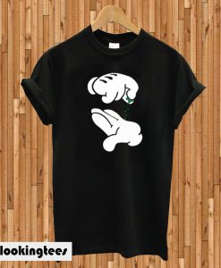 Mickey Mouse Hands Crumbling Weed T-shirt