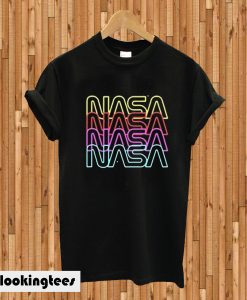 Nasa font neon T-shirt