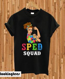 SPED Squad Autism Awareness Month Puzzles Ribbon Teacher Kid T-shirt