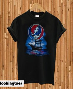 Ship of Fools Pirates of The Moon Grateful Dead Steal T-shirt