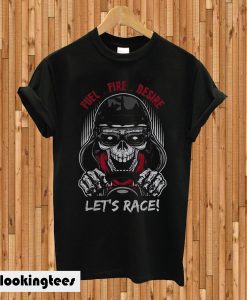 Skull Racer Racing T-shirt