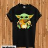 Star Wars Baby Yoda hug Corgi T-shirt